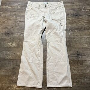 Old Navy Women's Khaki Y2K Vintage Khaki Low Waist Boot Cut Cargo Pocket